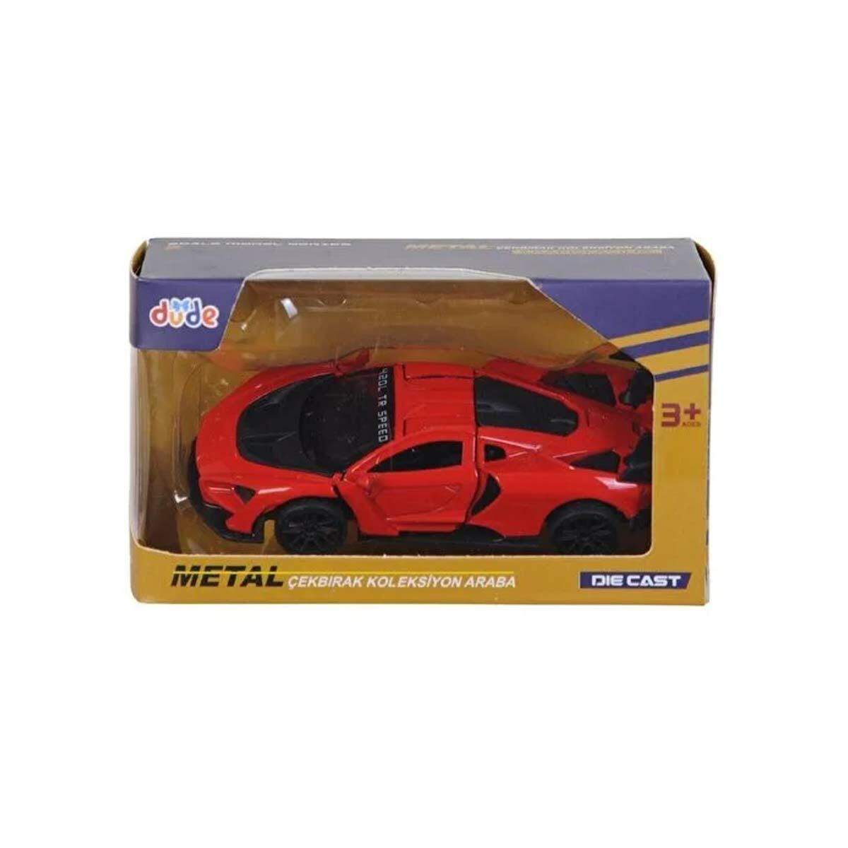 1:43 Metal Süper Spor Araba | Yaylı Açılır Kapılı Çek Bırak Model | Die-Cast Koleksiyonluk Seri