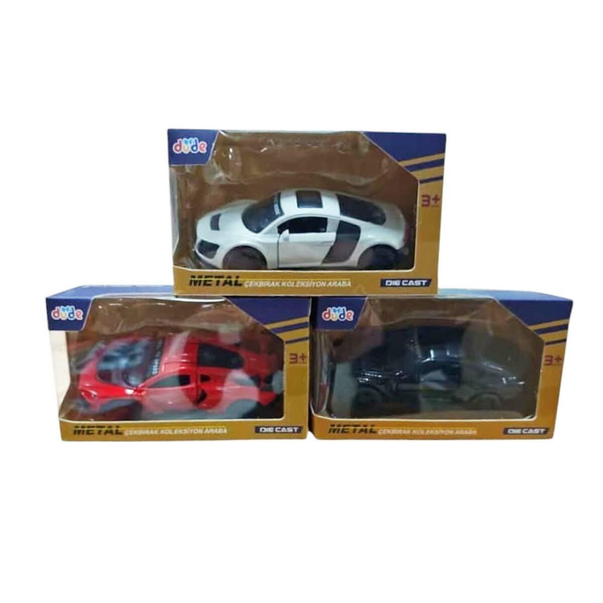 1:43 Metal Süper Spor Araba | Yaylı Açılır Kapılı Çek Bırak Model | Die-Cast Koleksiyonluk Seri