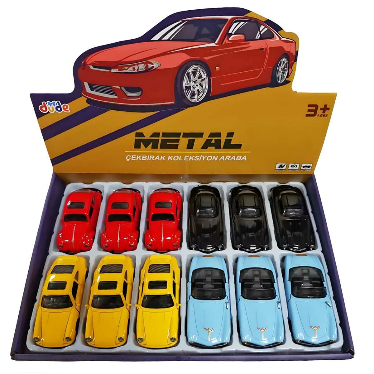 1:43 Ölçek Metal Klasik Araba | 10.5 Cm Açılır Kapılı Çek Bırak Model | Nostaljik Koleksiyon Aracı