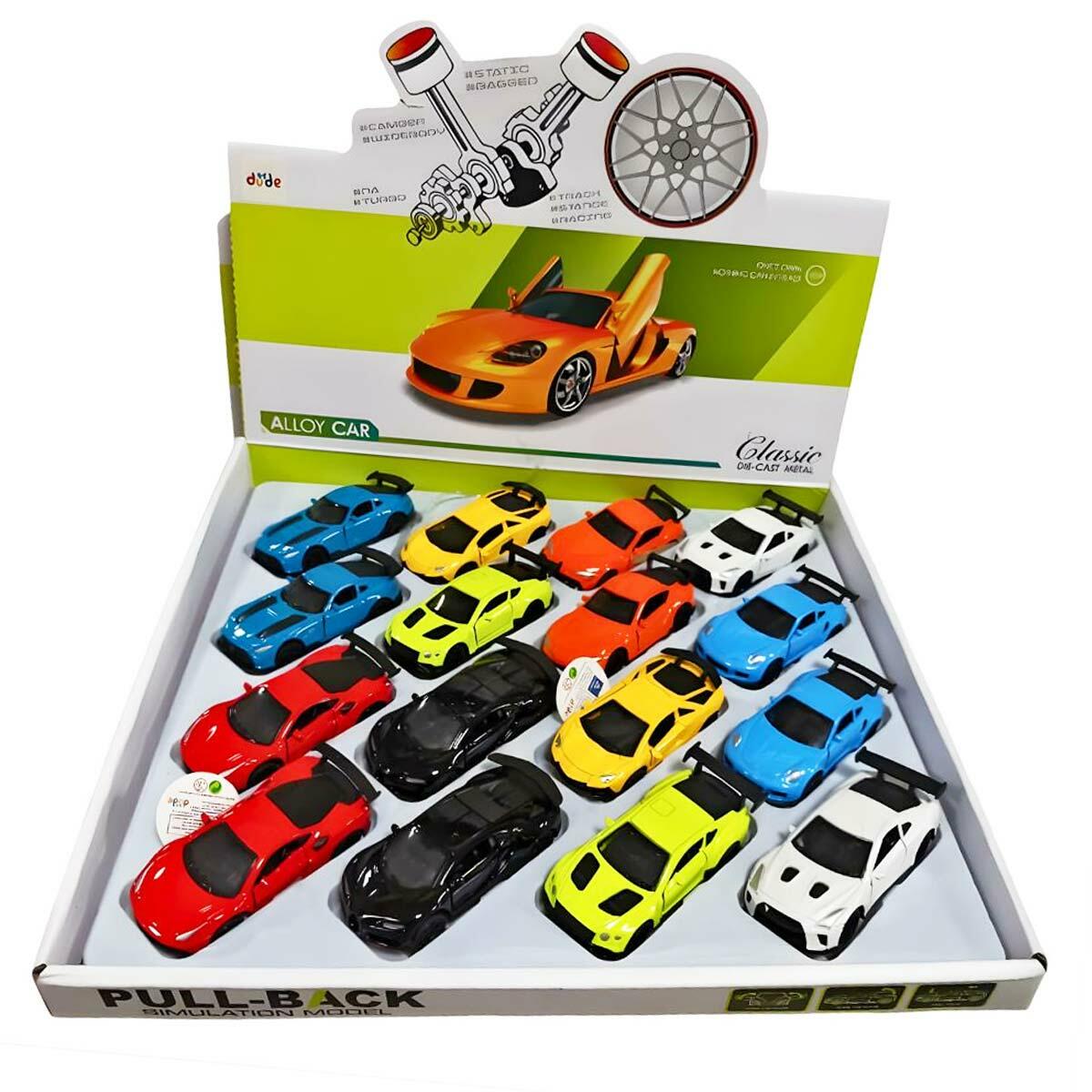 1:64 Metal Çek-Bırak Spor Yarış Arabası | Die-Cast Koleksiyonluk Hız Makinesi | 8 CM Dayanıklı Model