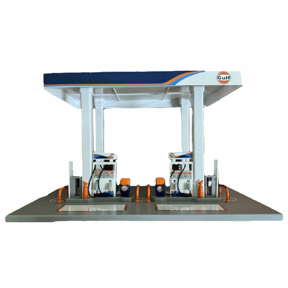 1:64 Ölçek Gaz İstasyonu Model Seti | Die-Cast Araçlar İçin Yakıt İstasyonu Diorama Aksesuarı | Detaylı Şehir Temalı Model Seti