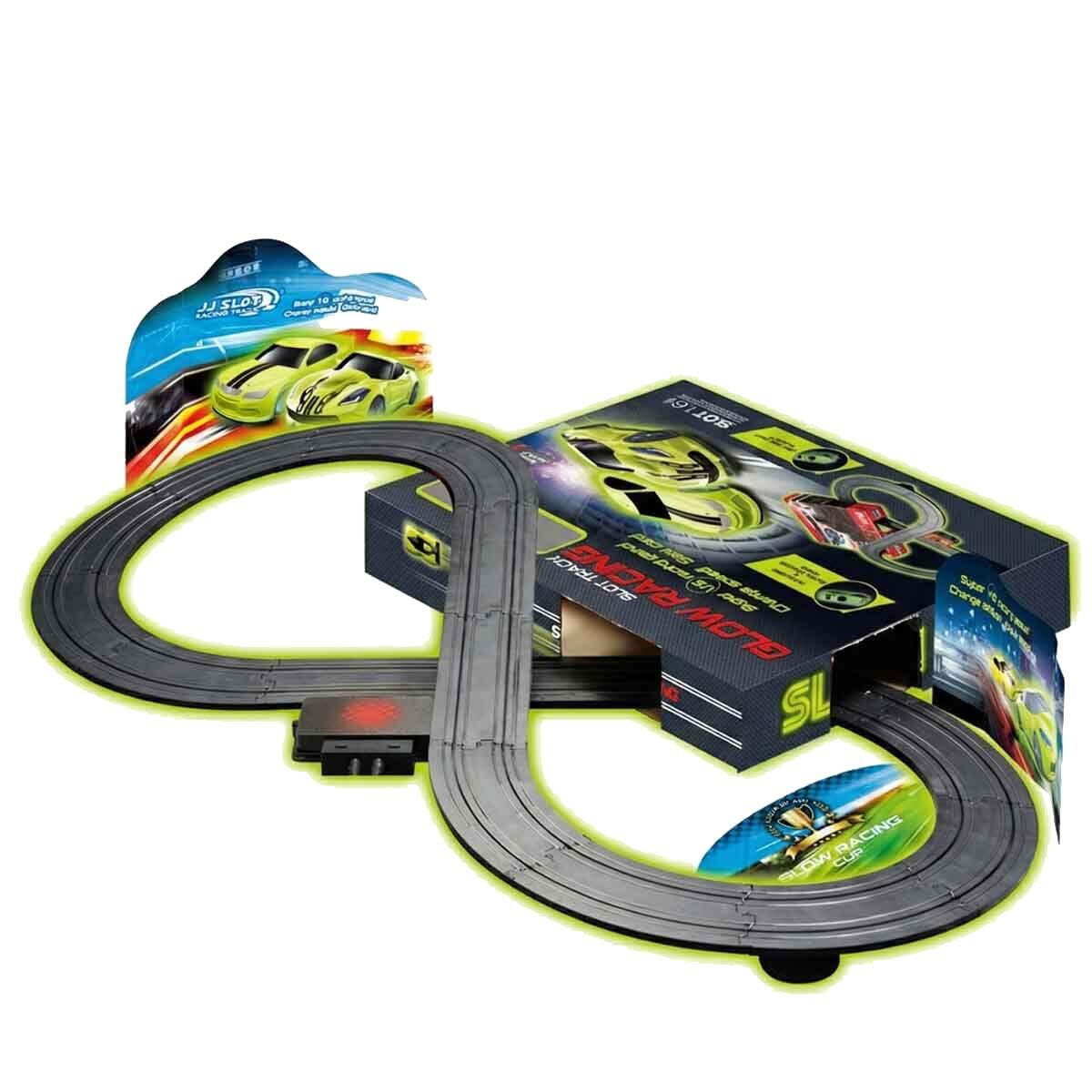1:64 Slot Track Karanlıkta Parlayan Kumandalı Yarış Pisti | 266 CM Dev Pist