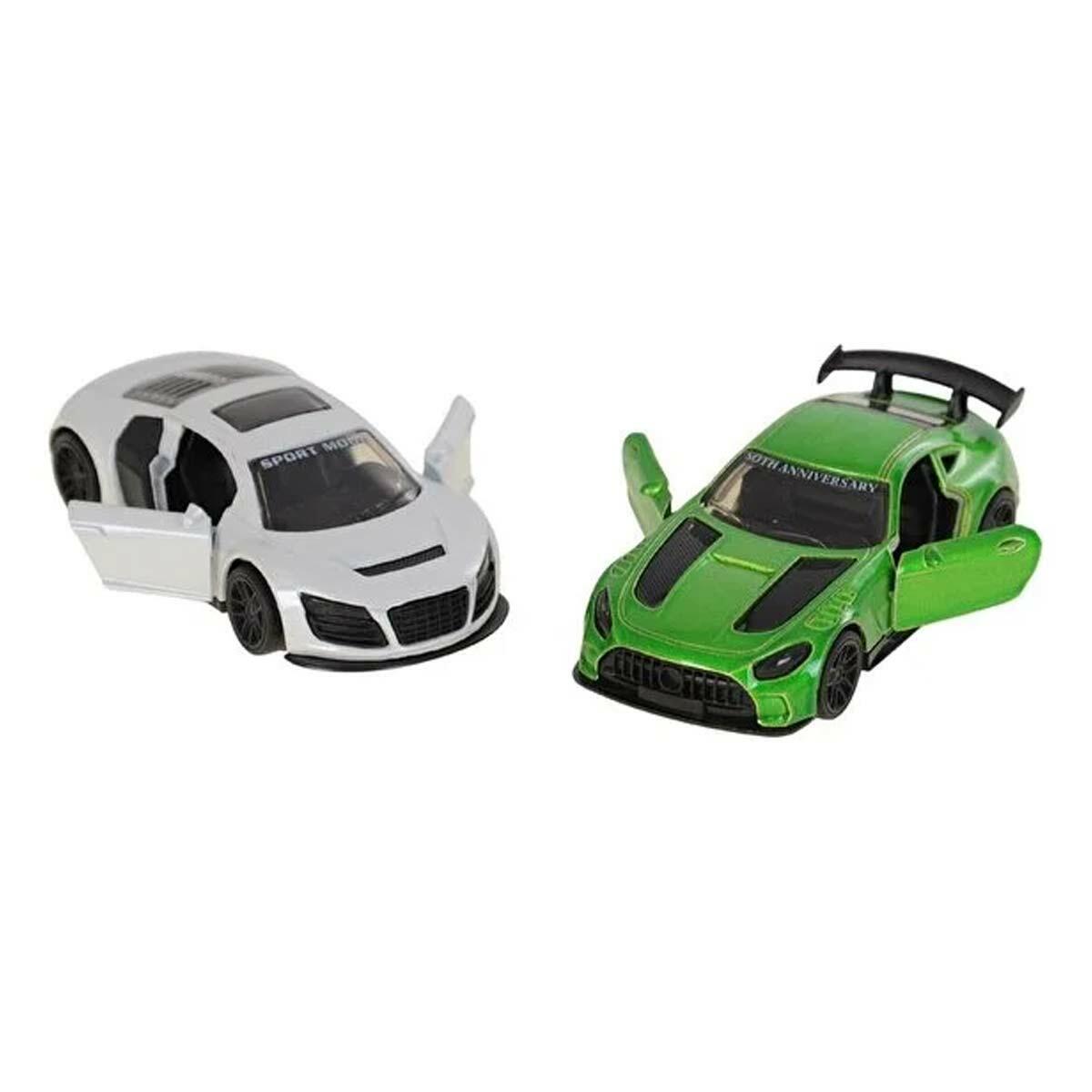 10 cm Metal Süper Spor Çek Bırak Araba | 1:43 Ölçek Açılır Kapılı Die-Cast Model | Agresif Gövde Kitli Yarış Aracı