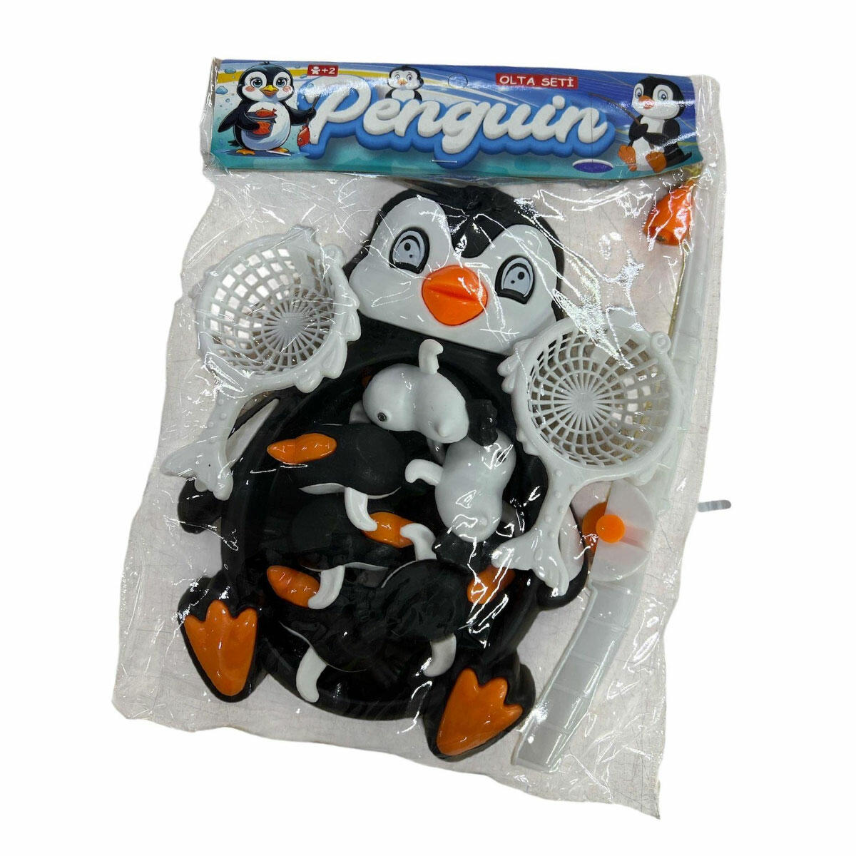 10 Parça Havuzlu Mıknatıslı Penguenler Olta Seti | Su Doldurulabilir Havuzlu Balık Tutma Oyunu | Eğitici Koordinasyon Oyuncağı