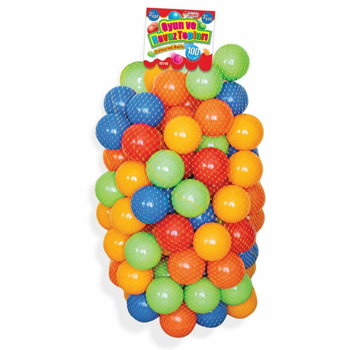 100 Parça Oyun Havuzu Topları | 7 cm Fileli Renkli Top Seti | Eğitici Ve Güvenli Havuz Topu Koleksiyonu