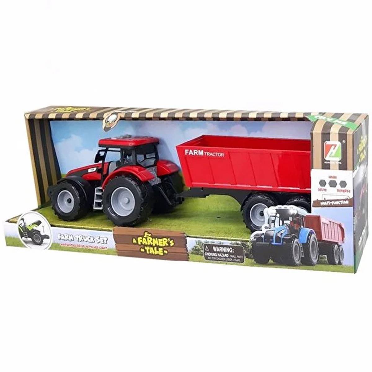 Römorklu Sesli ve Işıklı Pilli Traktör