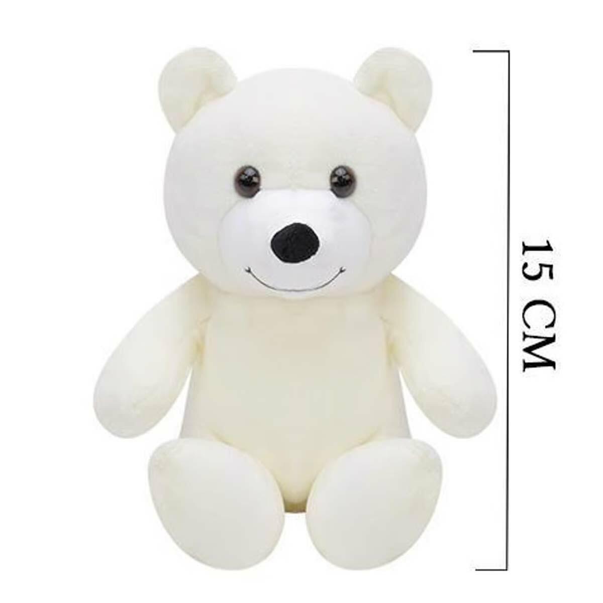 15 cm Ekru Pelüş Ayı | Mini Welsoft Uyku Arkadaşı | Anti-Alerjik Ve Yıkanabilir Hediyelik