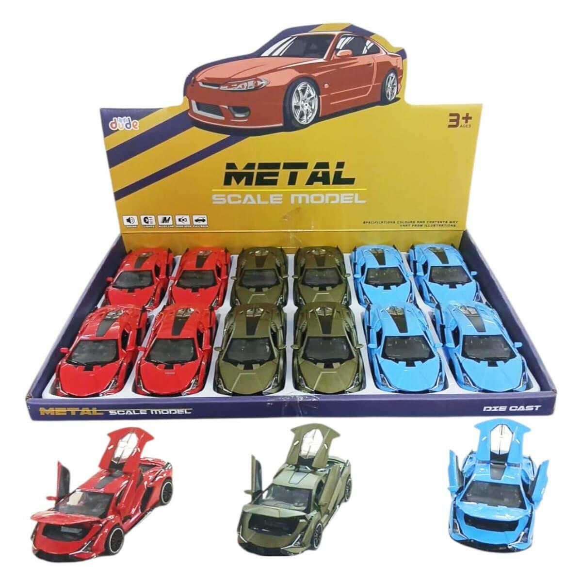 15 cm Lamborghini Metal Çek Bırak Model Araba | Dayanıklı Die-Cast Spor Araç | 3 Renk Seçenekli Koleksiyon Serisi