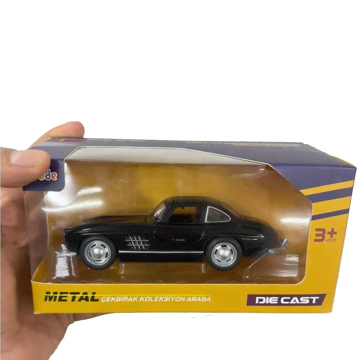 15 CM Mercedes 300SL Metal Çek Bırak | Martı Kanat Klasik Araba | Feyza Oyuncak Koleksiyon Serisi