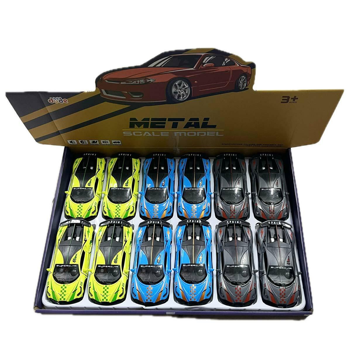 15 Cm Metal Supercar Çekbırak Araba | Sesli Ve Işıklı Açılır Kapılı Model | Die-Cast Spor Seri