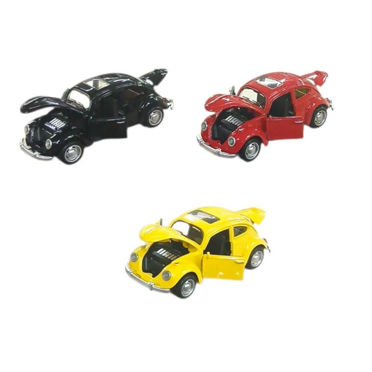 15 CM Volkswagen Beetle Metal Çek Bırak | Sesli Işıklı Klasik Vosvos | Feyza Oyuncak Koleksiyon Serisi