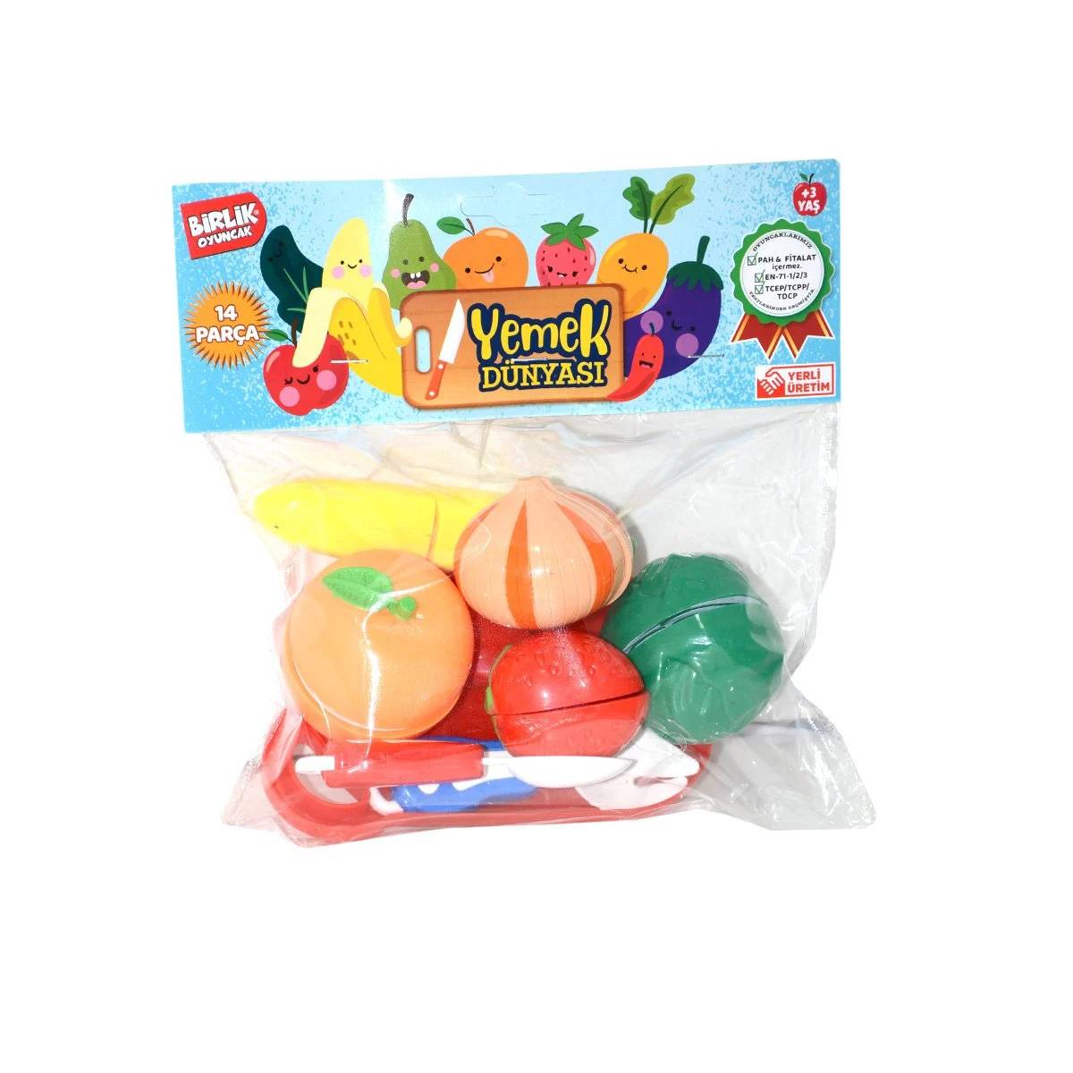 Poşetli Kesilebilen Meyve ve Sebze 14 Parça