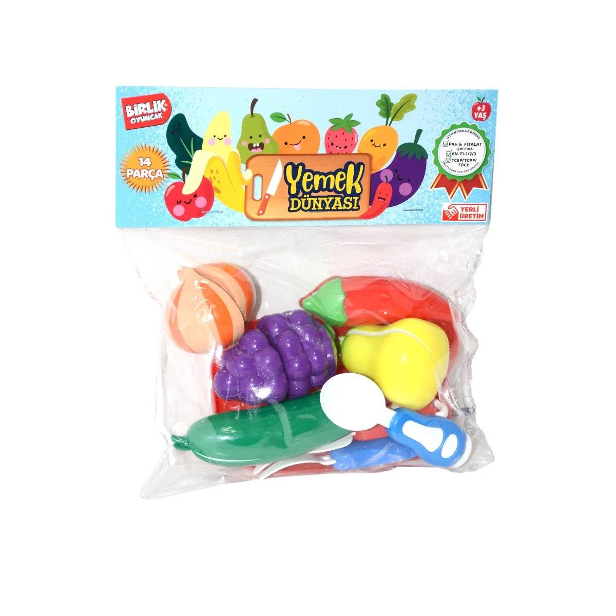 Poşetli Kesilebilen Meyve ve Sebze 14 Parça