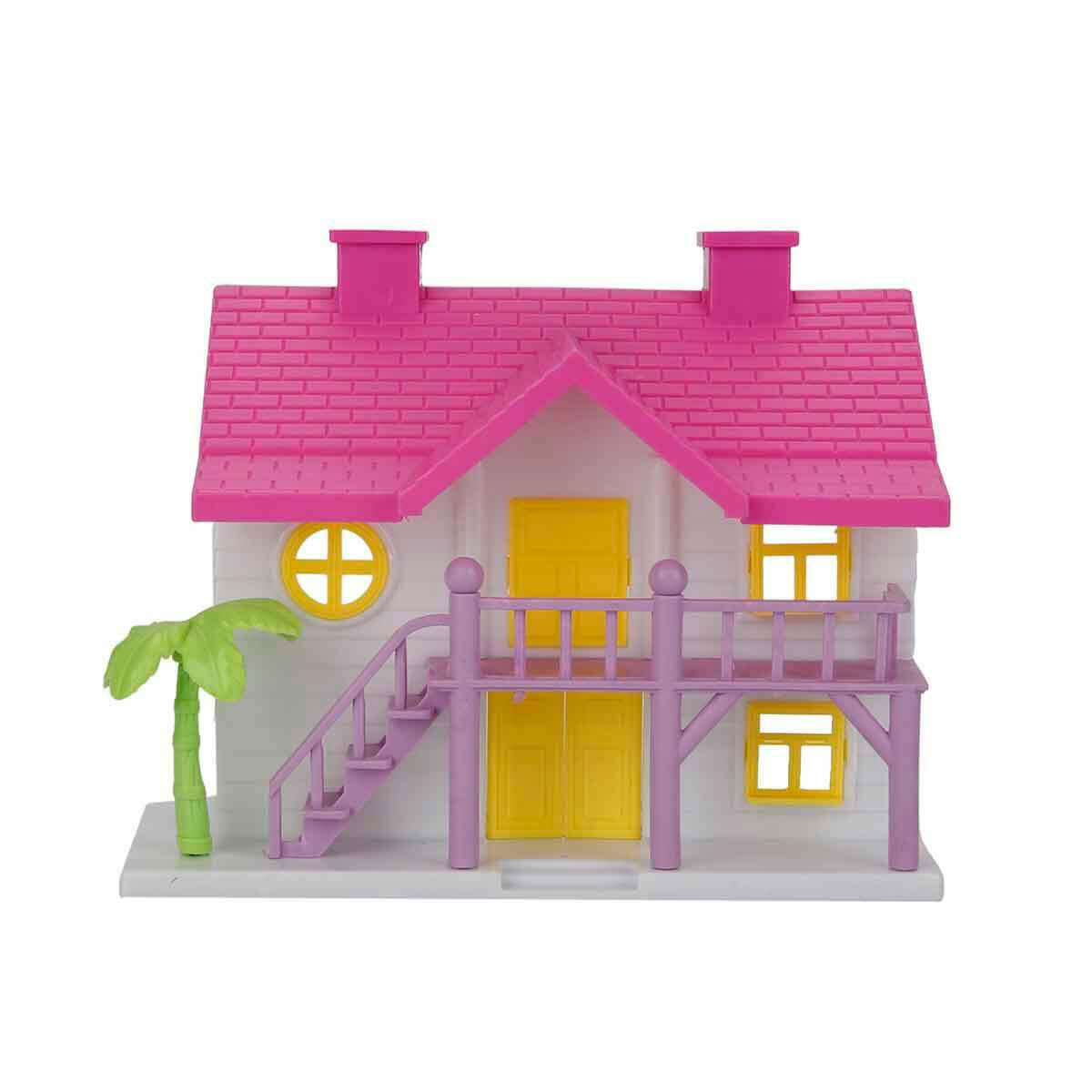 My Happy Family Villa 2 Katlı Ev Oyun Seti | 18 Parça Mobilyalı Bebek Evi | Eğitici Evcilik Oyun Seti