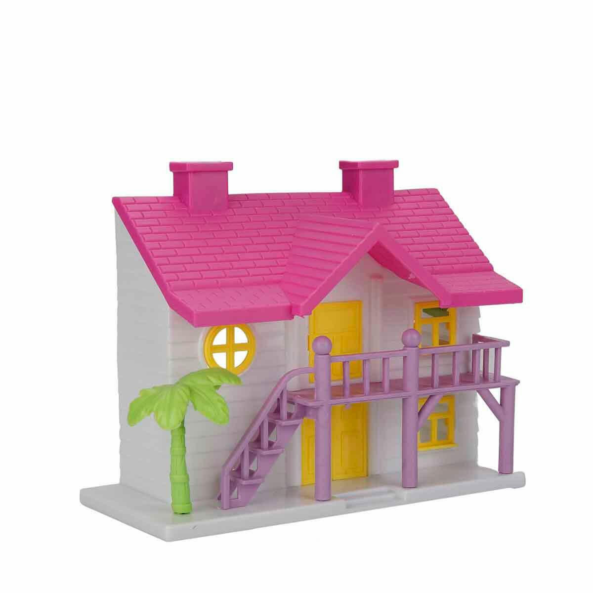 My Happy Family Villa 2 Katlı Ev Oyun Seti | 18 Parça Mobilyalı Bebek Evi | Eğitici Evcilik Oyun Seti