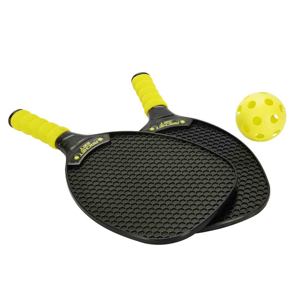 2’li Raket ve Top Seti | Yumuşak Tutma Saplı Ergonomik Tasarım | Eğlenceli Bahçe ve Plaj Oyun Seti
