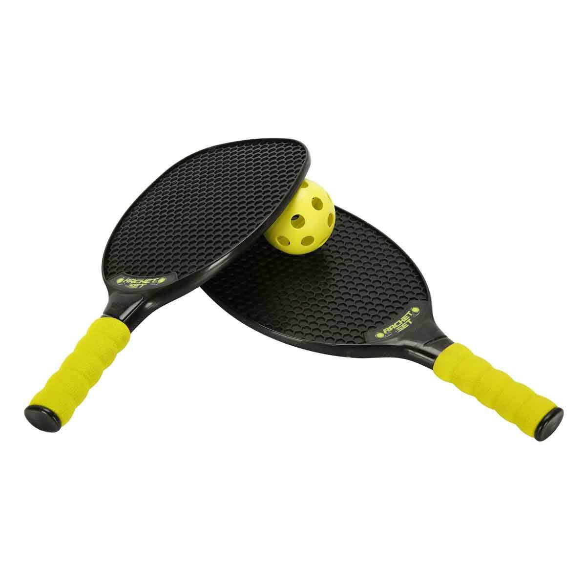 2’li Raket ve Top Seti | Yumuşak Tutma Saplı Ergonomik Tasarım | Eğlenceli Bahçe ve Plaj Oyun Seti