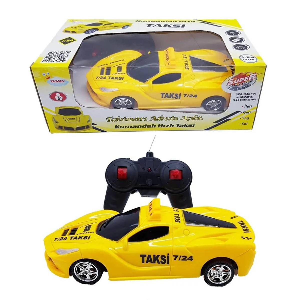 Uzaktan Kumandalı Full Fonksiyonlu Pilli Panter Taksi Araba