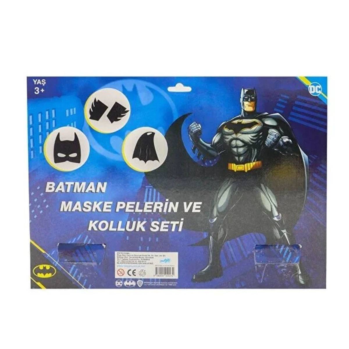 Batman Maske Pelerin Kolluk 3’lü Set