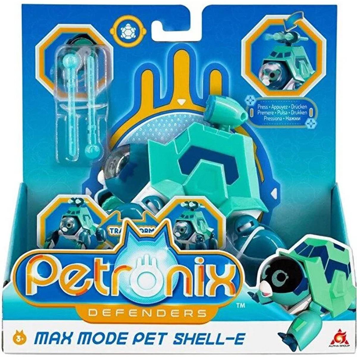 Petronix Defenders Max Mode Pet ve Shell-e Figür