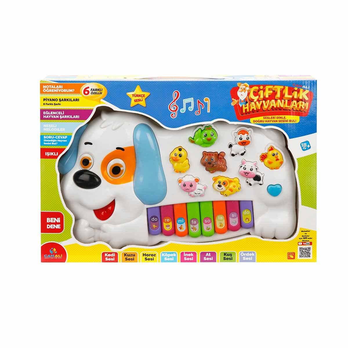 Çiftlik Hayvanları Sesli ve Işıklı Köpek Piyano