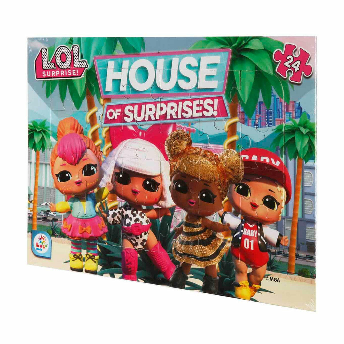 24 Parça L.O.L. Surprise Frame Puzzle | Çerçeveli Çocuk Puzzle Seti | Eğitici ve Canlı Renkli L.O.L. Bebek Puzzle