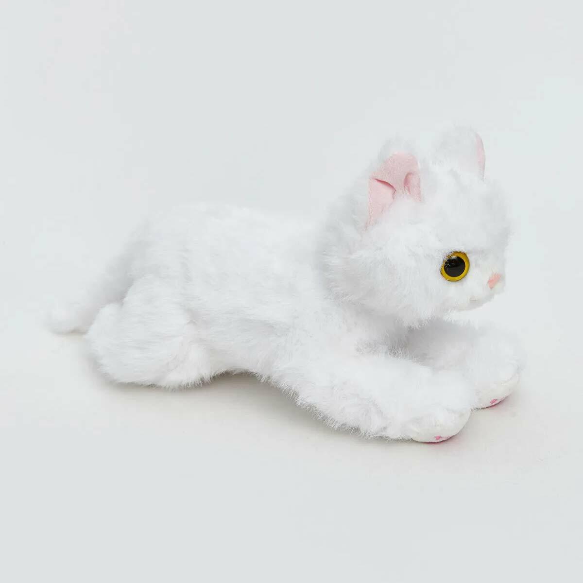 25 Cm Beyaz Pelüş Kedi | Welsoft Kumaş Yumuşak Uyku Arkadaşı | Anti-Alerjik Güvenli Oyuncak