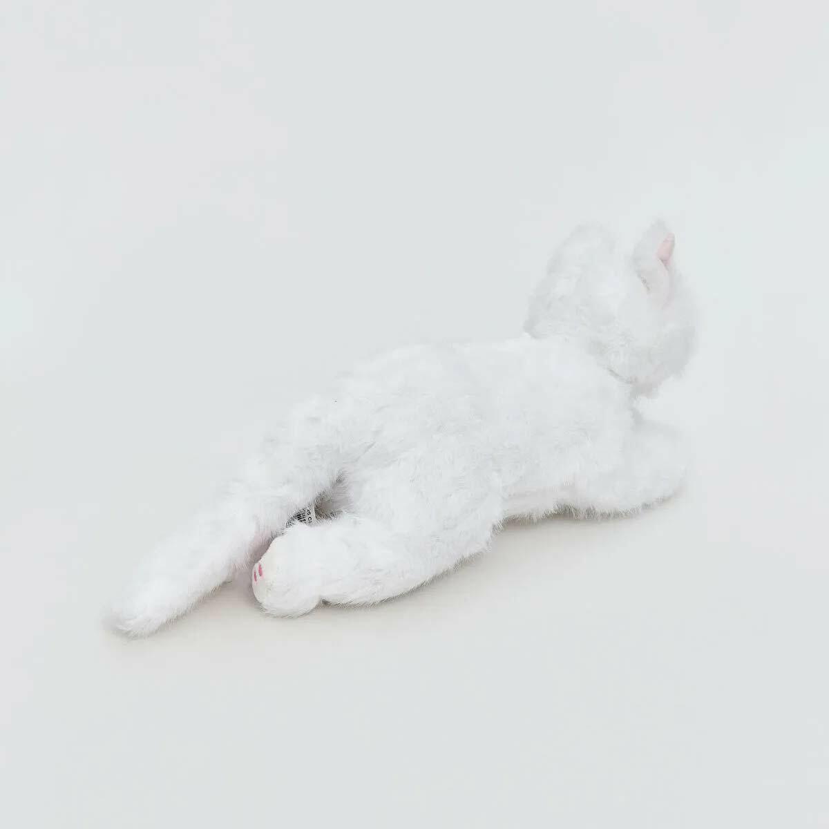 25 Cm Beyaz Pelüş Kedi | Welsoft Kumaş Yumuşak Uyku Arkadaşı | Anti-Alerjik Güvenli Oyuncak