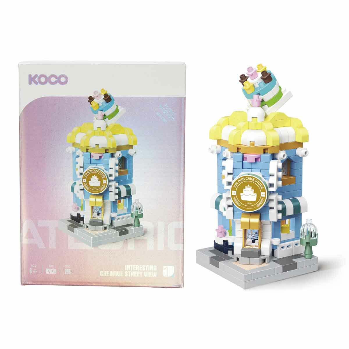 286 Parça Pasta Cafe Dükkanı Yapı Seti | Mini Bricks Yaratıcı Bloklar | 6+ Yaş Eğitici Mimari Oyuncak