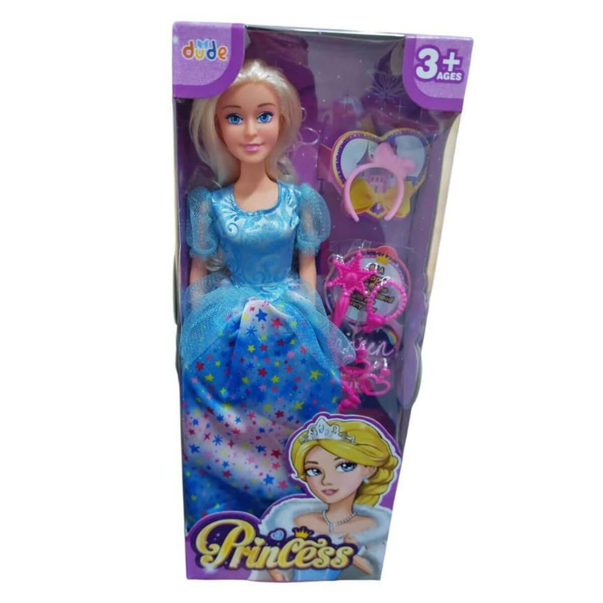 29 CM Prenses Bebek | Aksesuarlı Şık Moda Bebeği | Feyza Oyuncak Esmer Ve Sarışın Seçeneği