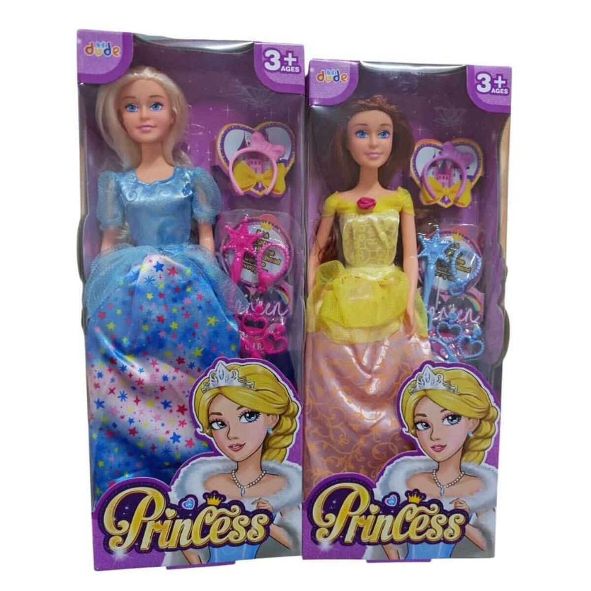 29 CM Prenses Bebek | Aksesuarlı Şık Moda Bebeği | Feyza Oyuncak Esmer Ve Sarışın Seçeneği