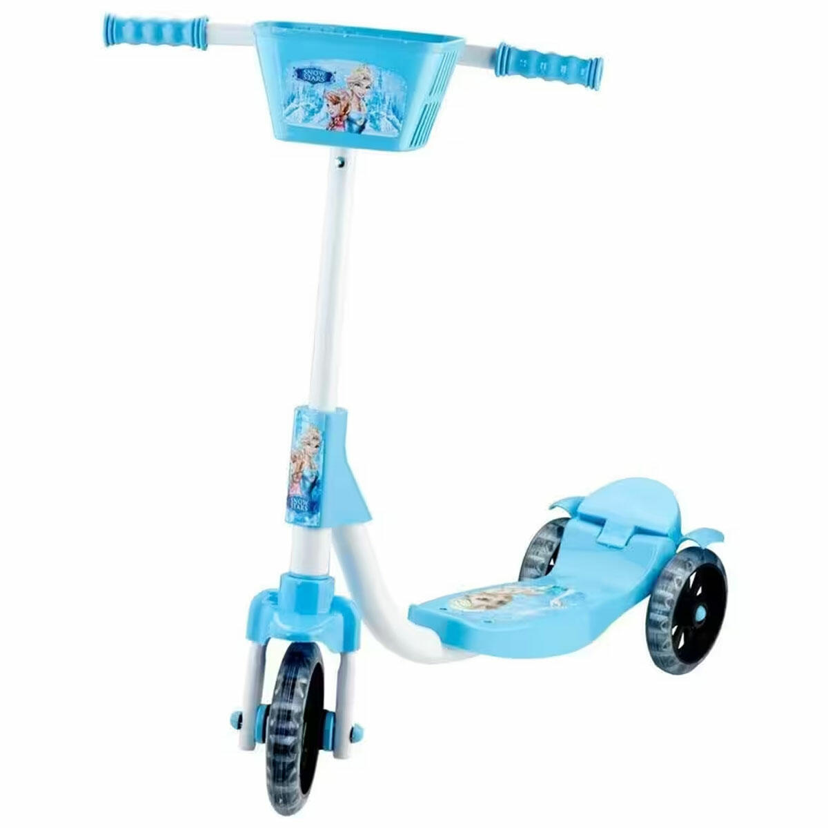 3 Tekerlekli Frozen Mavi Scooter | 55 Kg Kapasiteli Ayarlanabilir Çocuk Scooterı | Karlar Ülkesi Lisanslı Silikon Tekerlekli Scooter