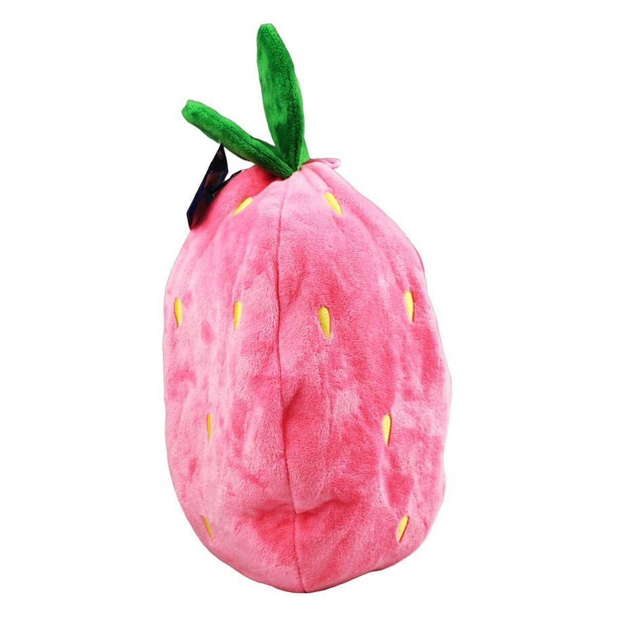 30 cm. Çilekten Dönüşebilen Tavşan Peluş | 2'si 1 Arada Fermuarlı Yastık Tavşan | Dekoratif Sürprizli Pelüş Oyuncak