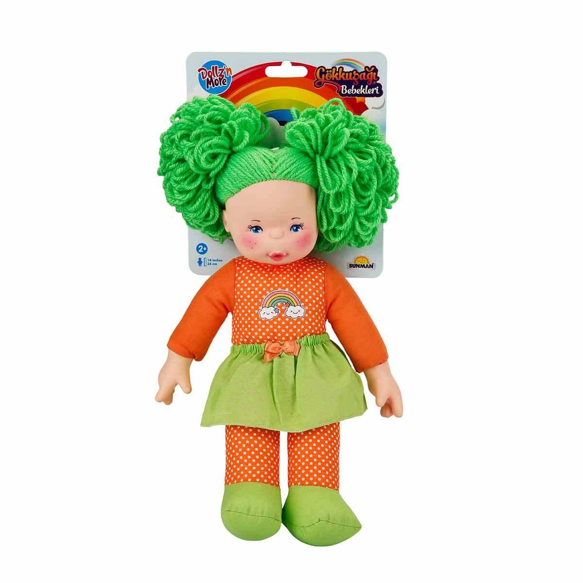 Gökkuşağı Bebekleri Lahana Saçlı Dolgu Bebek 35 Cm