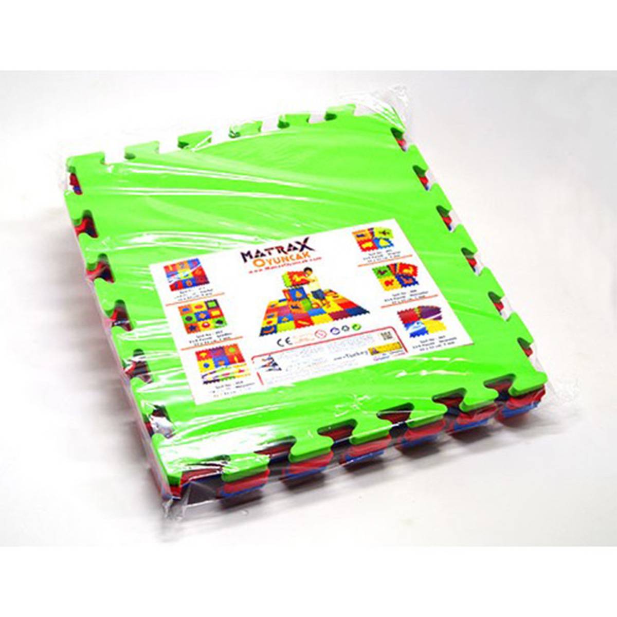 Eva Puzzle Oyun Matı Minder 13mm Düz Desensiz 50x50cm 4'lü