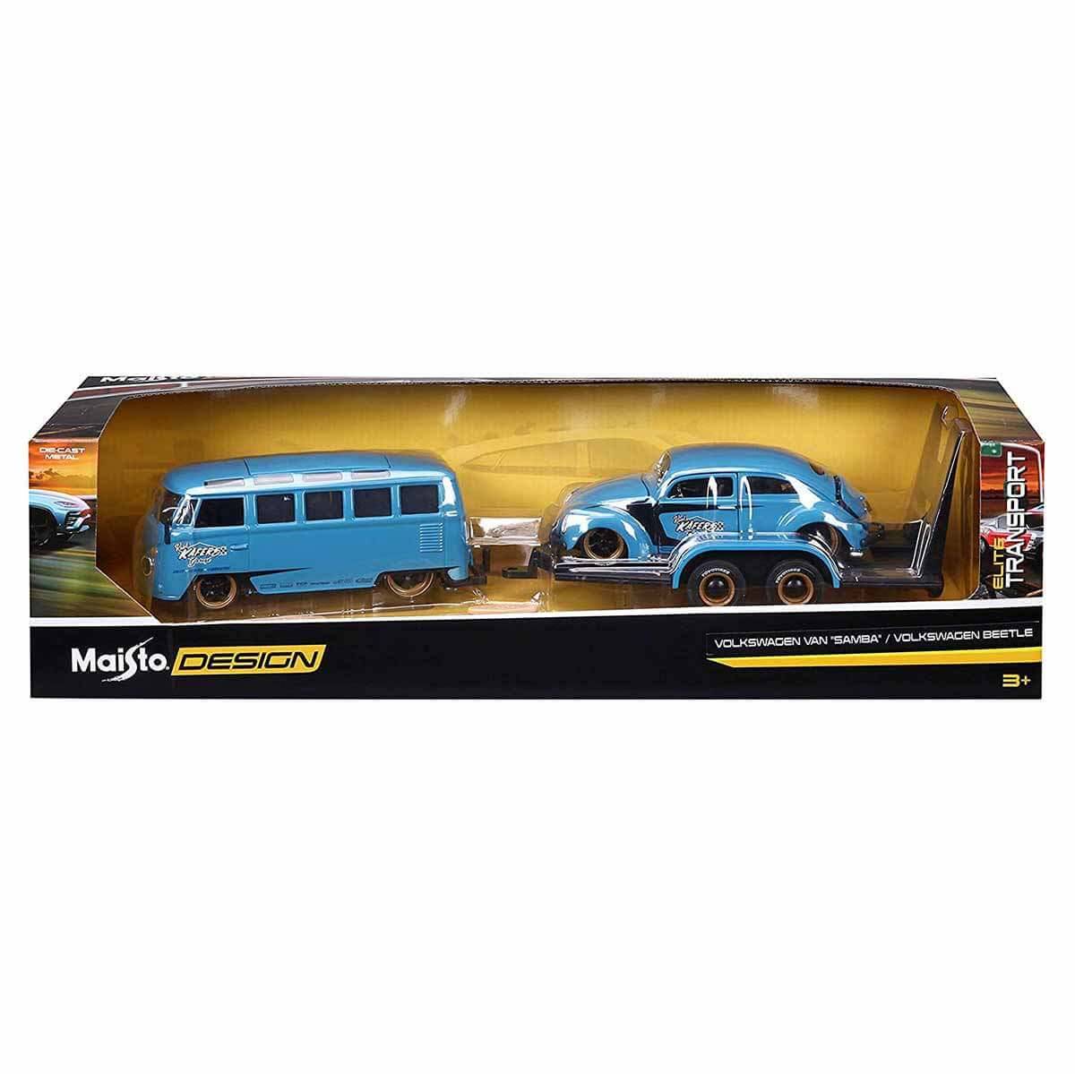 Maisto 1:24 Volkswagen Van Samba ve Beetle Model Araba