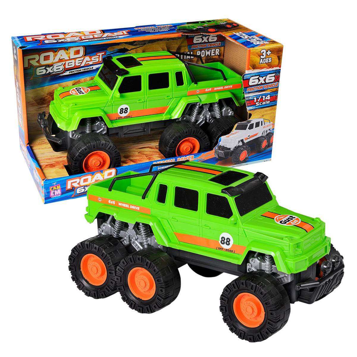 Canem Oyuncak 6x6 Off Road Sürtmeli Pikap 36 Cm