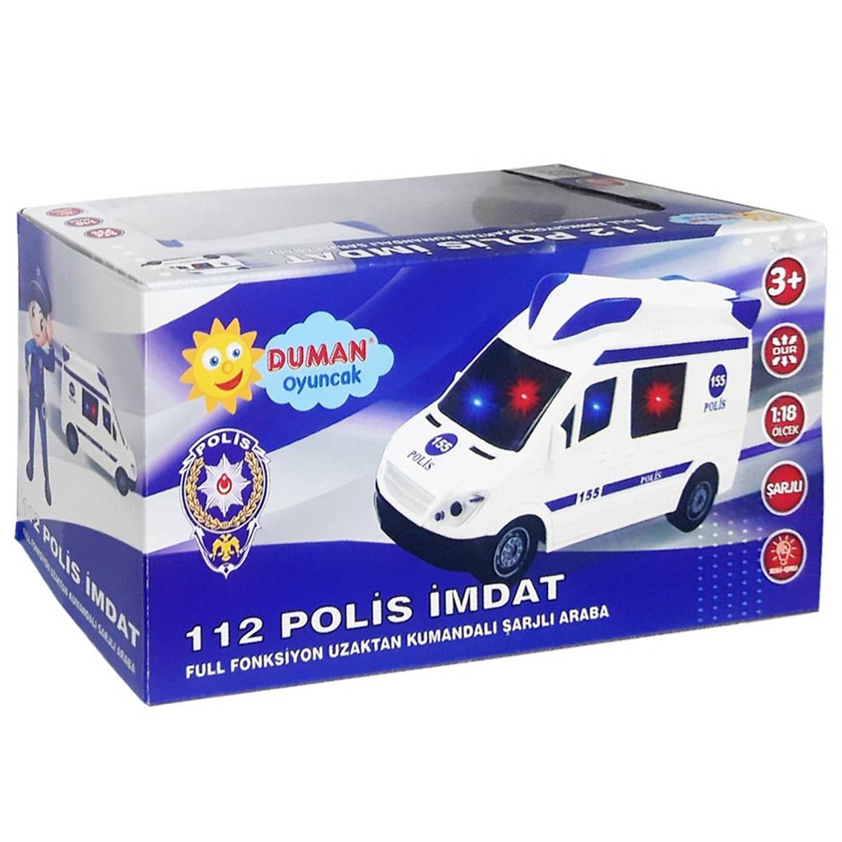 Uzaktan Kumandalı Şarjlı Full Fonksiyonlu Polis Aracı