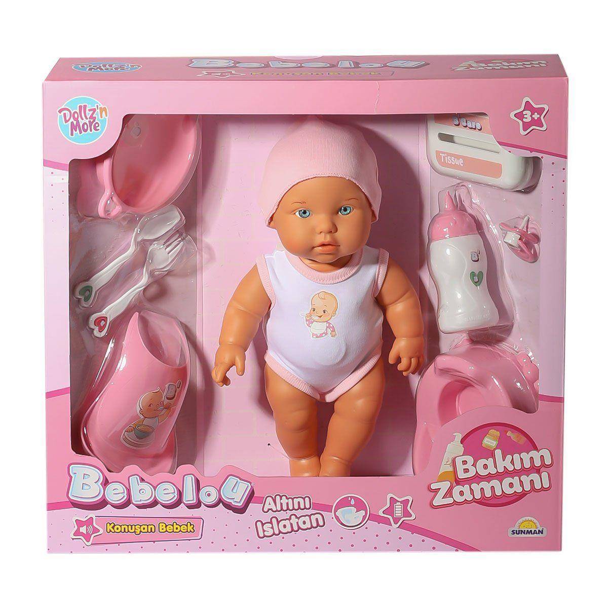 Bebelou Bakım Zamanı Konuşan ve Altını Islatan Bebek Seti