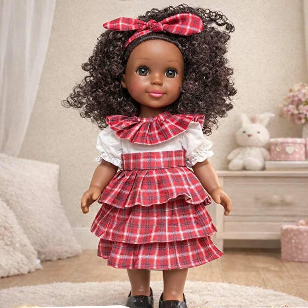 36 Cm Esmer Tenli İngilizce Şarkı Söyleyen Et Bebek | Tam Vinil Şık Kıyafetli Müzikli Bebek