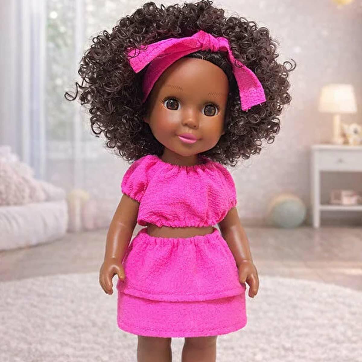 36 Cm Esmer Tenli İngilizce Şarkı Söyleyen Et Bebek | Tam Vinil Şık Kıyafetli Müzikli Bebek