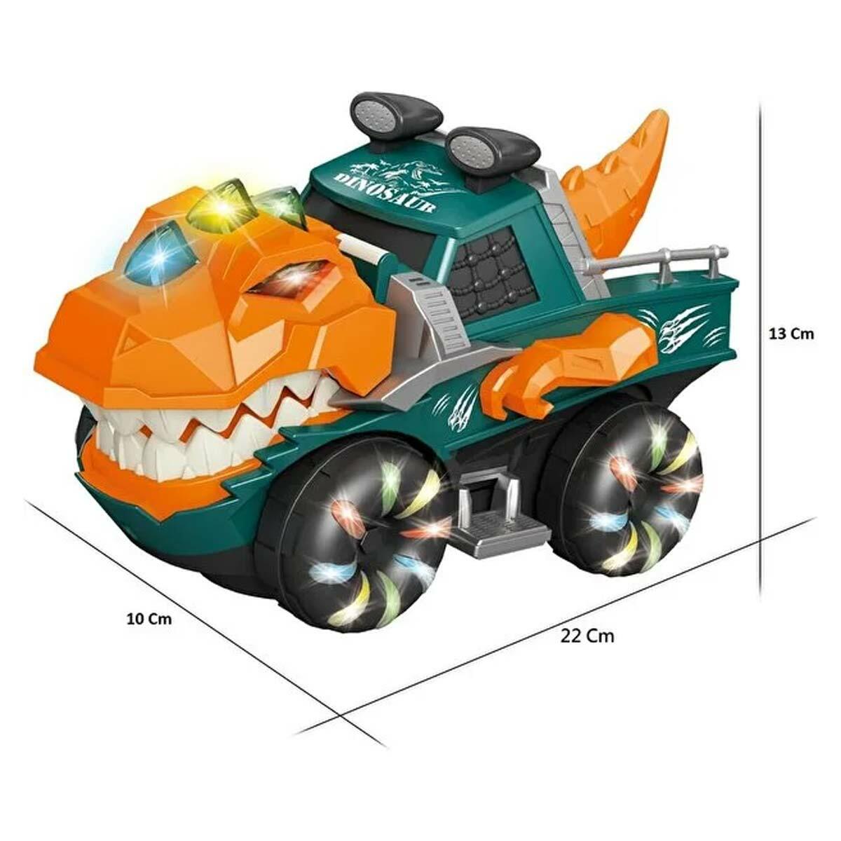 360 Derece Hareketli Dinozor Araba | Işıklı Ve Müzikli Pilli Oyuncak | Eğitici İlk Macera Arabası