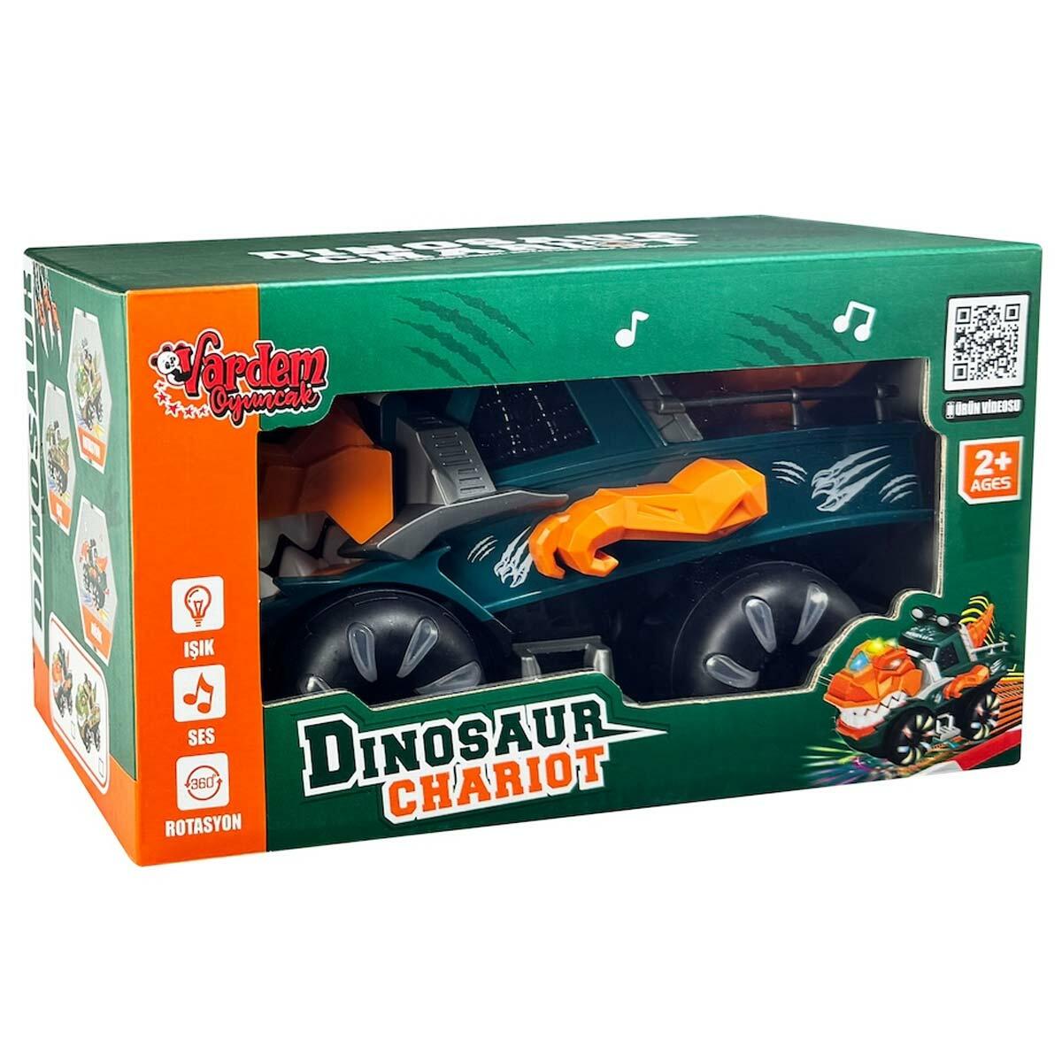 360 Derece Hareketli Dinozor Araba | Işıklı Ve Müzikli Pilli Oyuncak | Eğitici İlk Macera Arabası