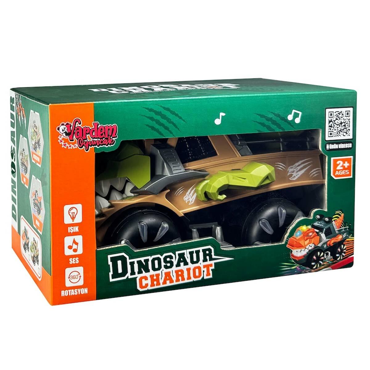 360 Derece Hareketli Dinozor Araba | Işıklı Ve Müzikli Pilli Oyuncak | Eğitici İlk Macera Arabası
