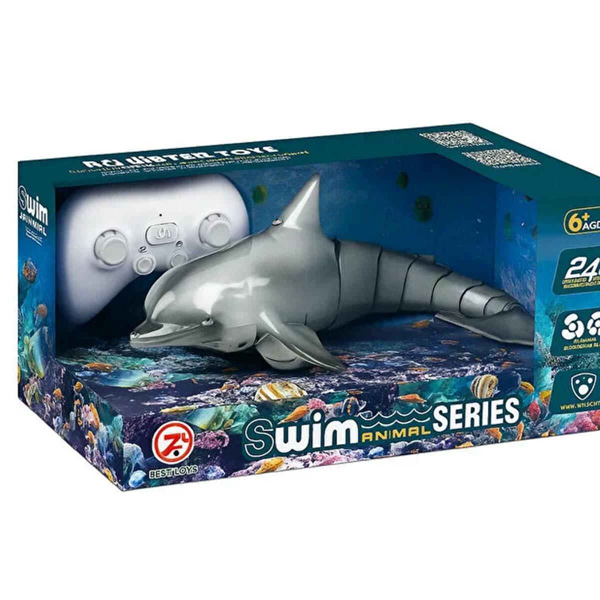 Uzaktan Kumandalı 38 cm Yüzen Su Püskürten Şarjlı Yunus Balığı | Gerçekçi Yüzme ve Su Püskürtme Özelliği | Havuz ve Banyo Eğlencesi Koleksiyonu