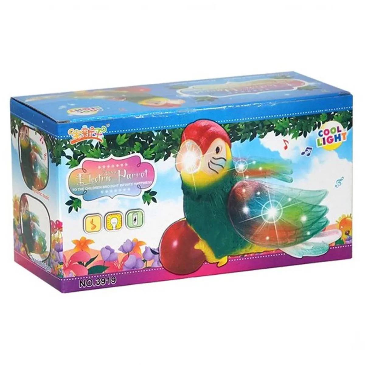 Pilli Işıklı Sesli Çarp Dön Papağan