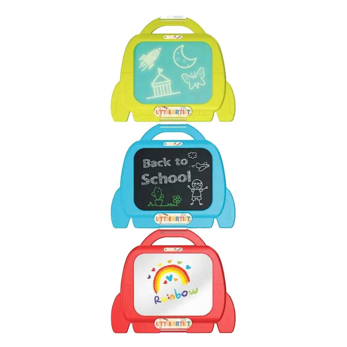 3in1 İlk Çizim Tahtam | 3 Fonksiyonlu Eğitici Aktivite Seti | Kara Tahta, Beyaz Tahta Ve Şeffaf Çizim Alanı