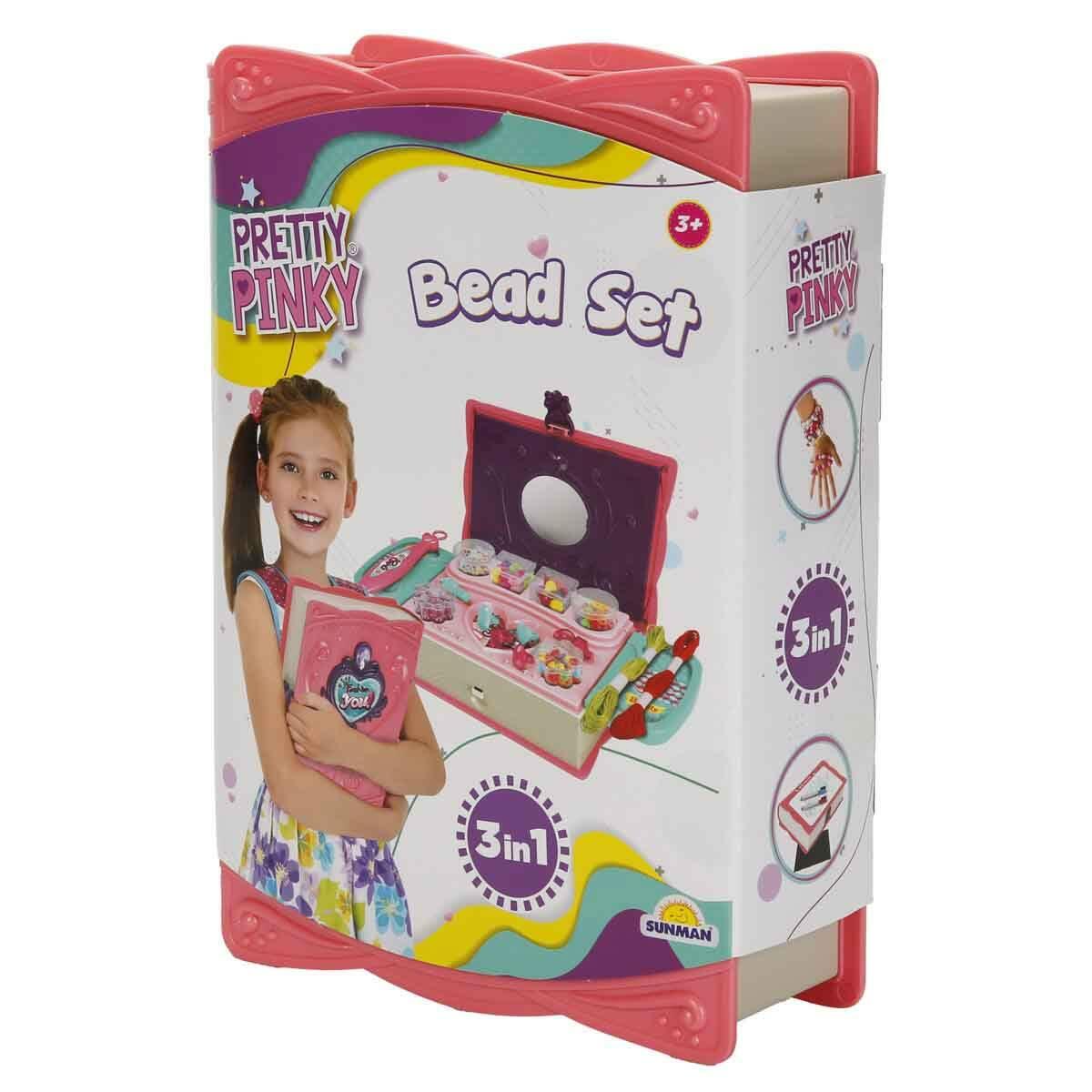 3in1 Kitap Şekilli Boncuk Yapım Seti | Aynalı Takı Tasarım Seti | Eğitici Boncuk Ve Aksesuar Kutusu