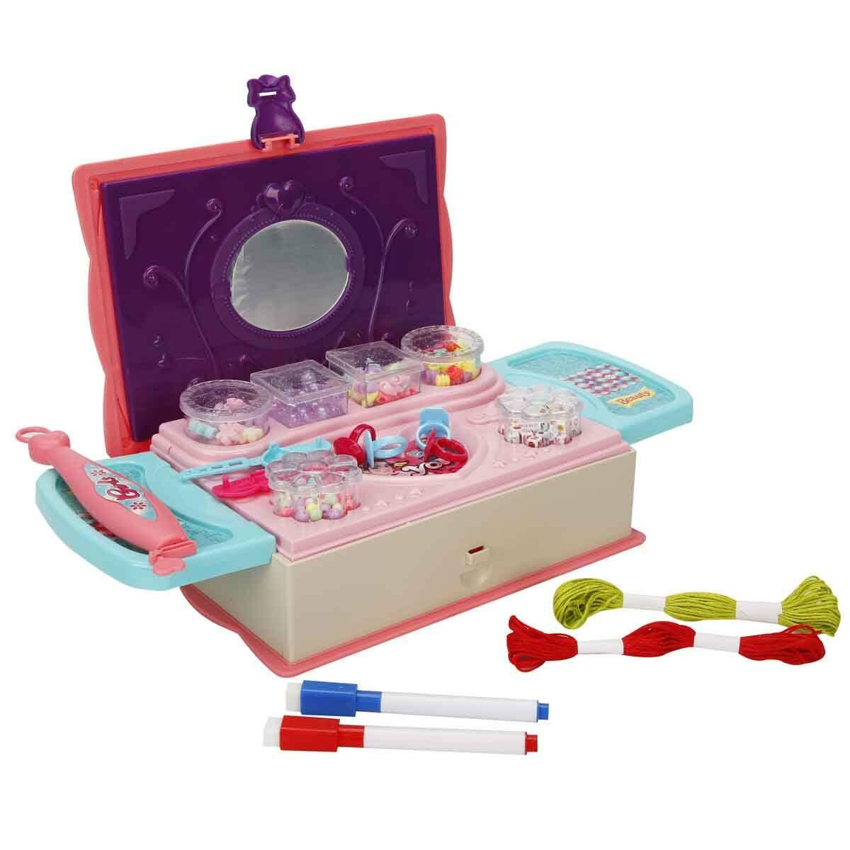 3in1 Kitap Şekilli Boncuk Yapım Seti | Aynalı Takı Tasarım Seti | Eğitici Boncuk Ve Aksesuar Kutusu