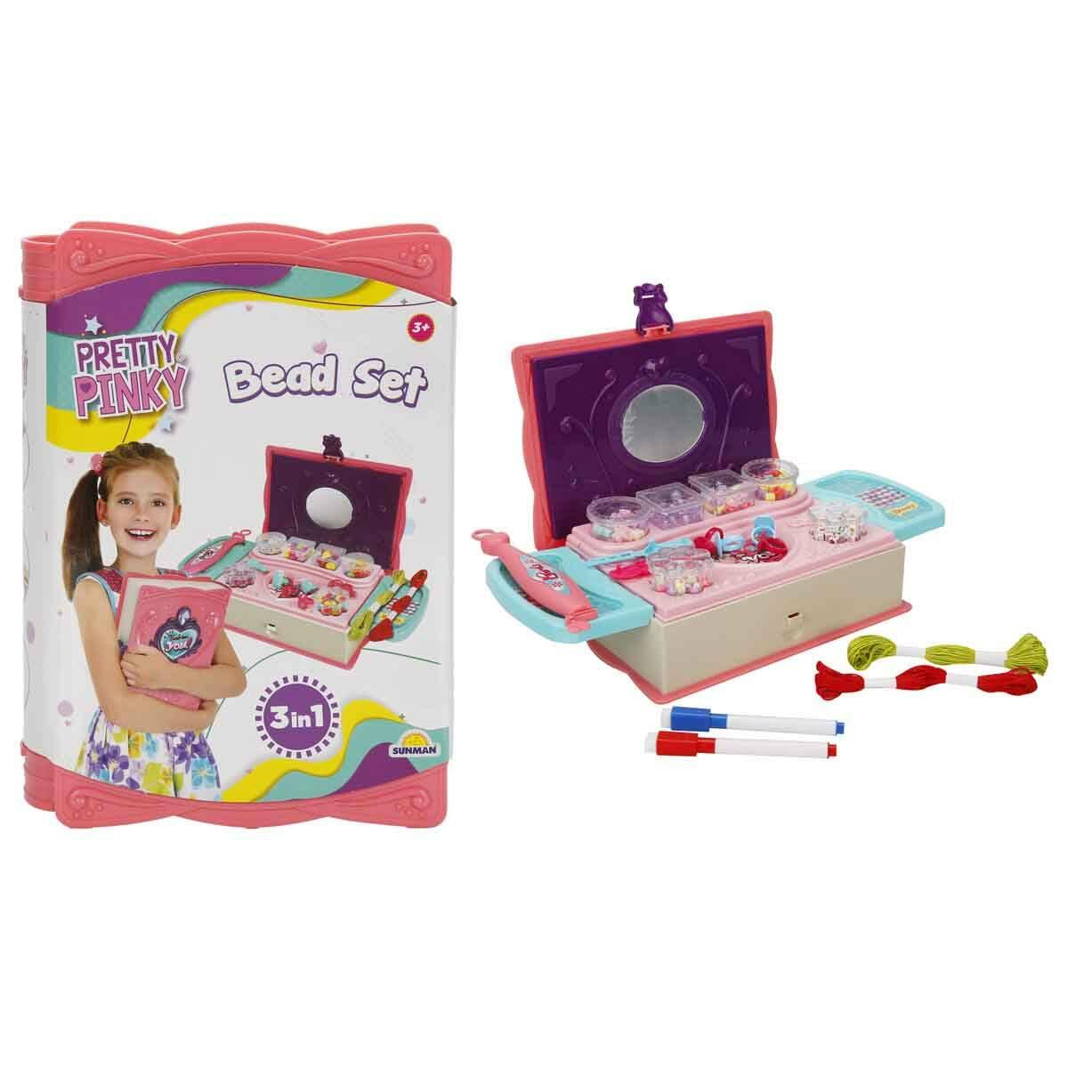 3in1 Kitap Şekilli Boncuk Yapım Seti | Aynalı Takı Tasarım Seti | Eğitici Boncuk Ve Aksesuar Kutusu